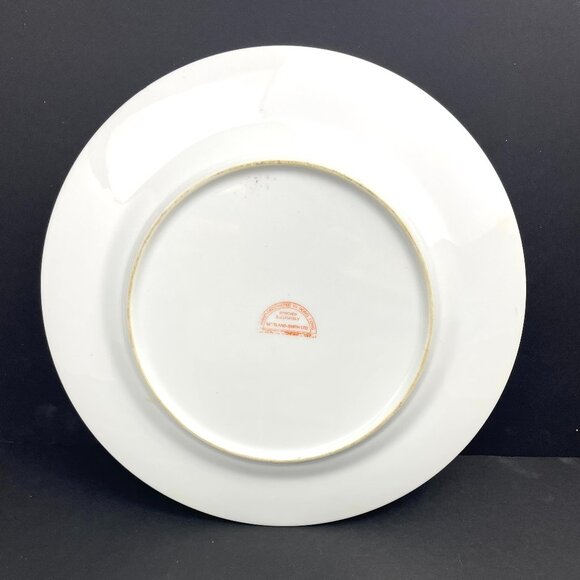 Vtg Maitland-Smith Hand Decorated Rose Lotus Medallion Plate 10.25” Hong Kong - Picture 8 of 9